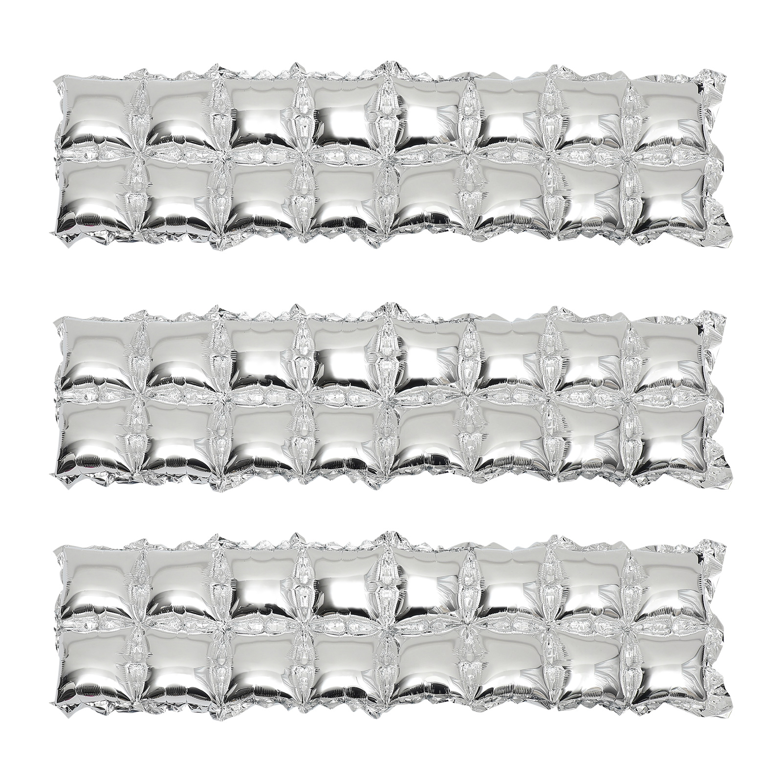 Eease 3pcs Silver Square Foil Balloon Garland for Party Decoration